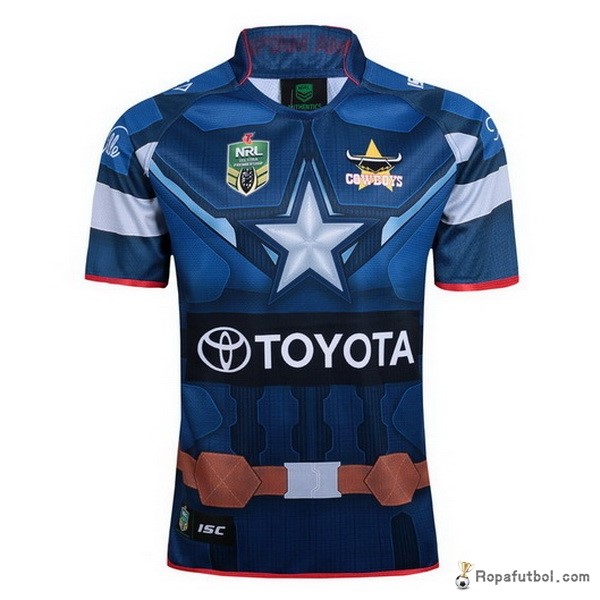 Camiseta Rugby Cowboys Capitan America Marvel Azul